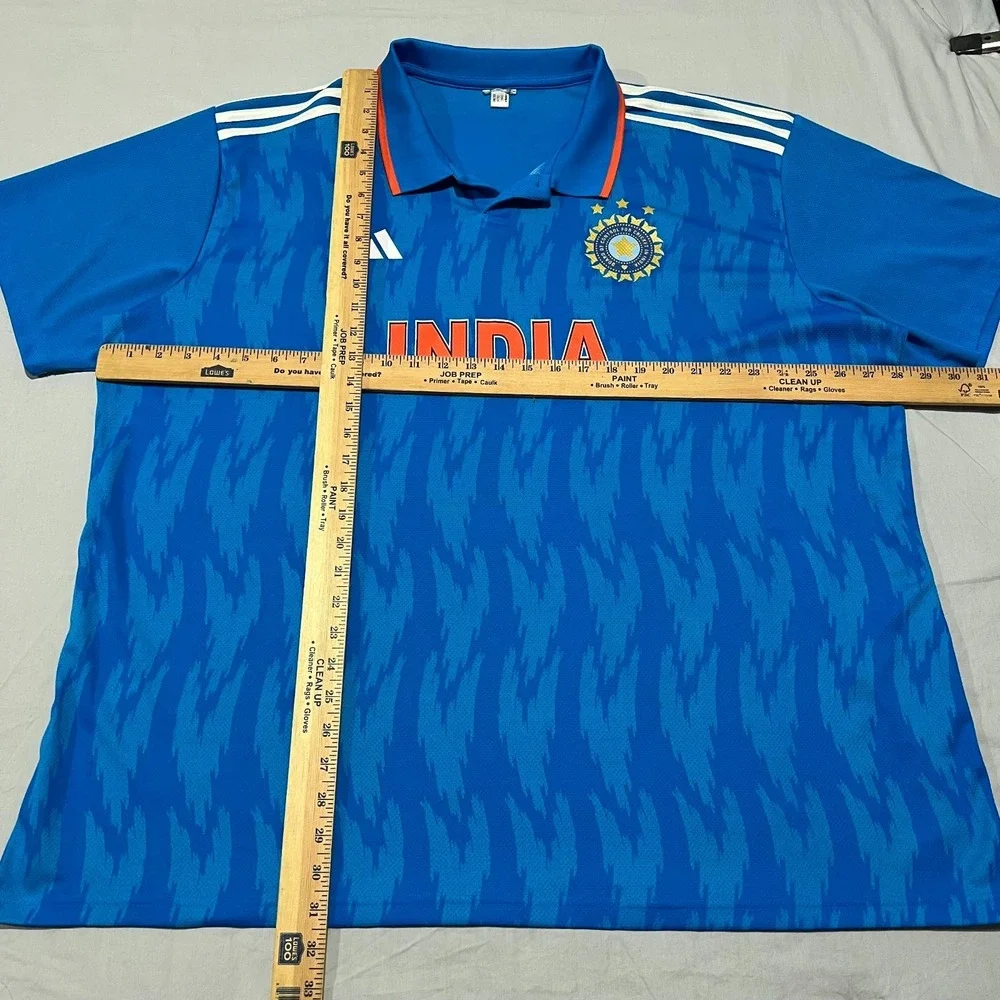 Adidas Mens Blue Board Of Control For Cricket India Aeroready Odi Fan Jersey 3XL